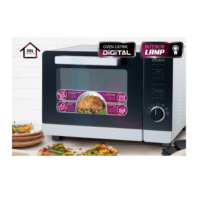 KIRIN Oven Toaster Digital 30 Liter With Lamp - KBO-300DRA